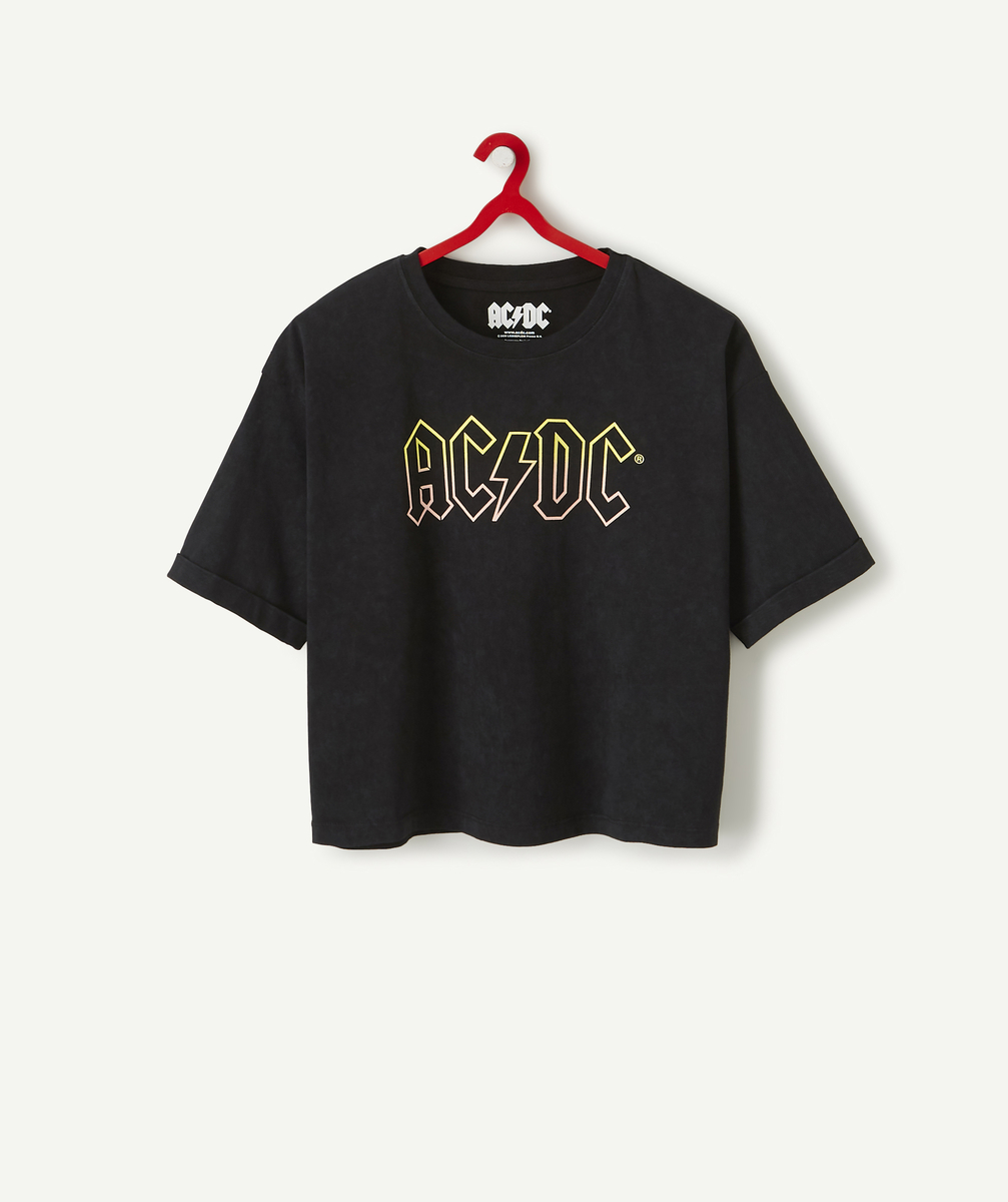 Le t-shirt noir acdc en coton biologique - S
