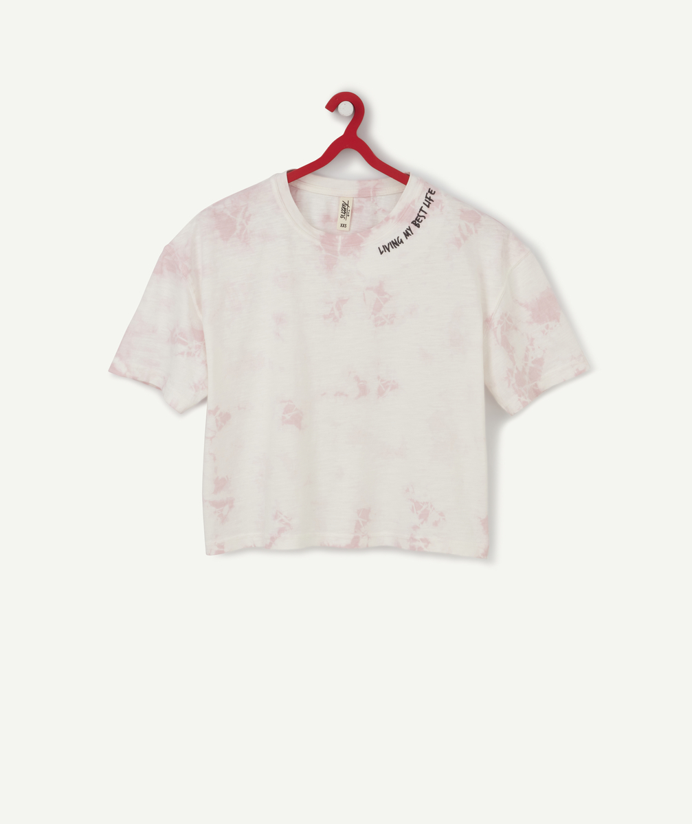 Le t-shirt rose tie and dye en coton biologique - M