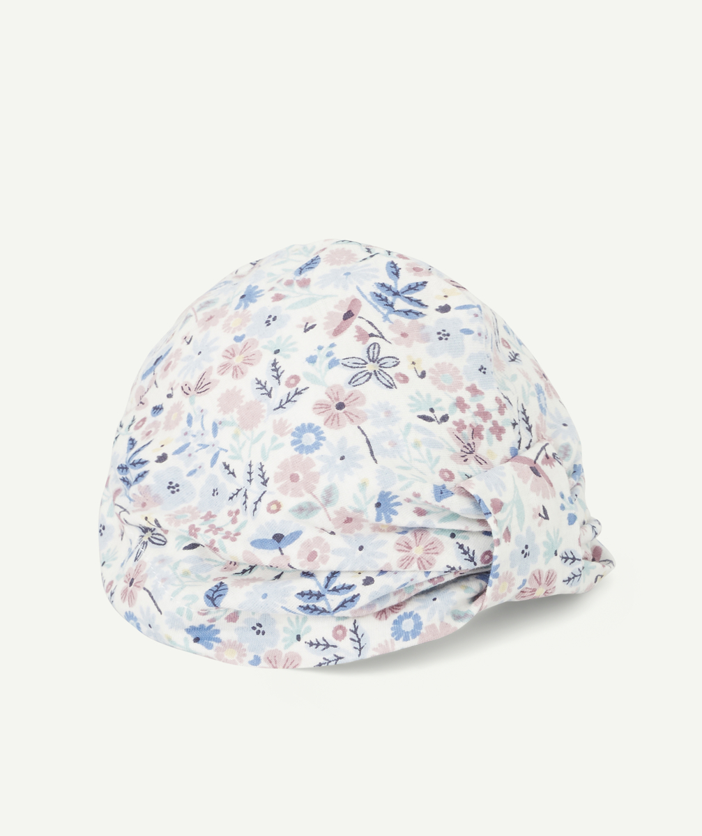 Turban bébé fille imprimé fleuri avec noeud - 3-6 M