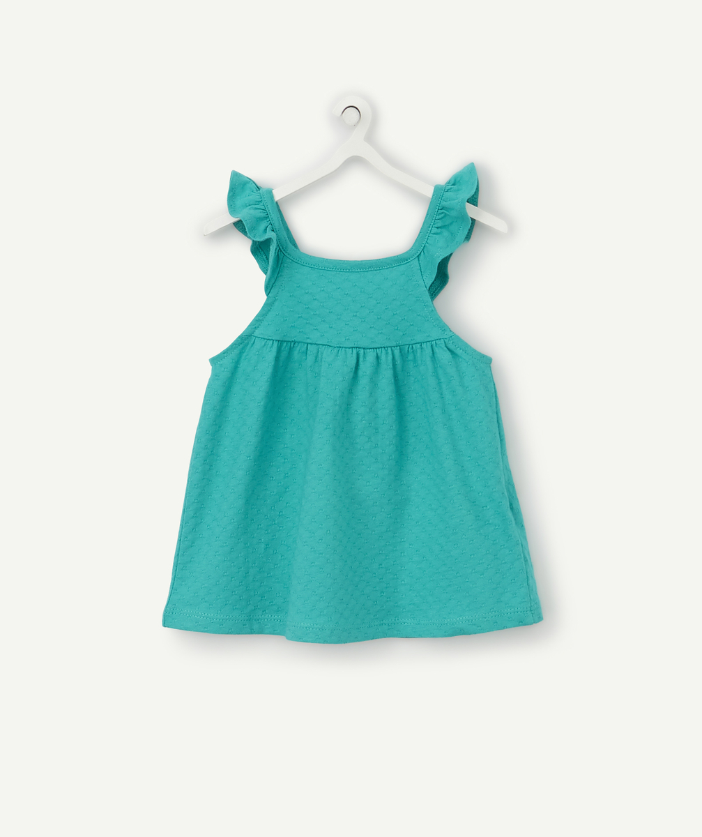 Le t-shirt vert en coton à bretelles - 12 M