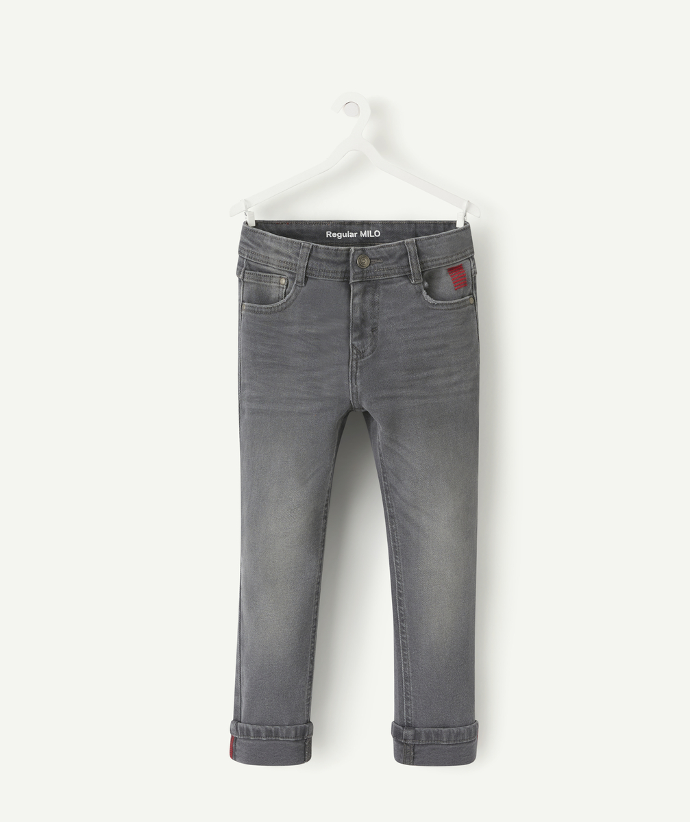 Milo le jean regular droit gris garçon - 10 A