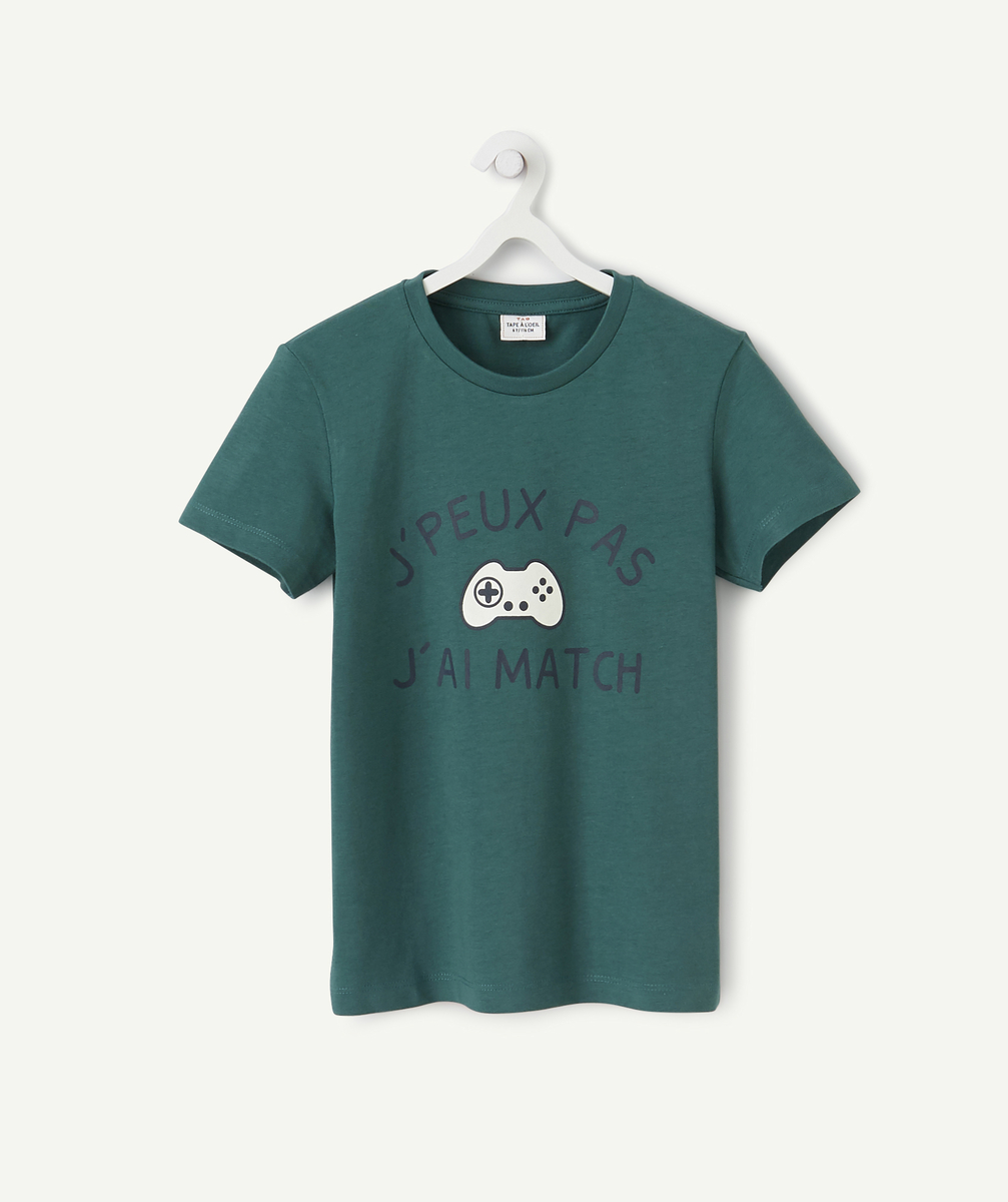 Le t-shirt vert en coton biologique avec animation jeux vidéo - 3 A