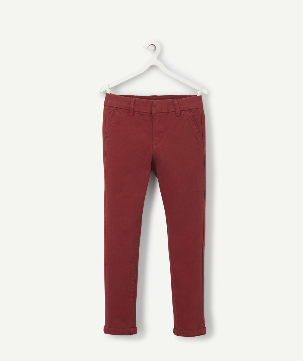 Le pantalon chino rouge foncé garçon - 14 A