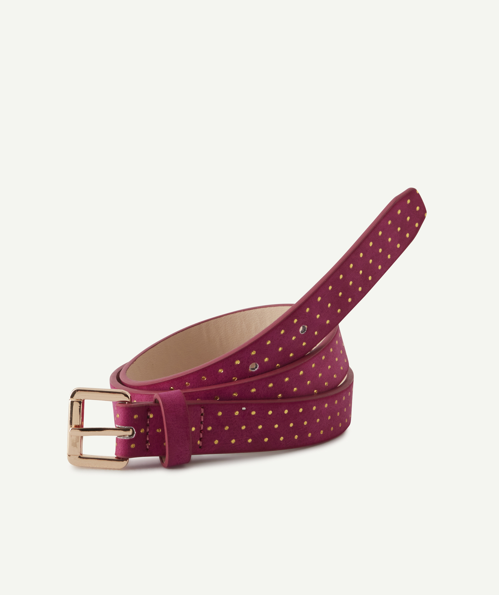 La ceinture rose fuschia avec pois dorés fille - 50-55