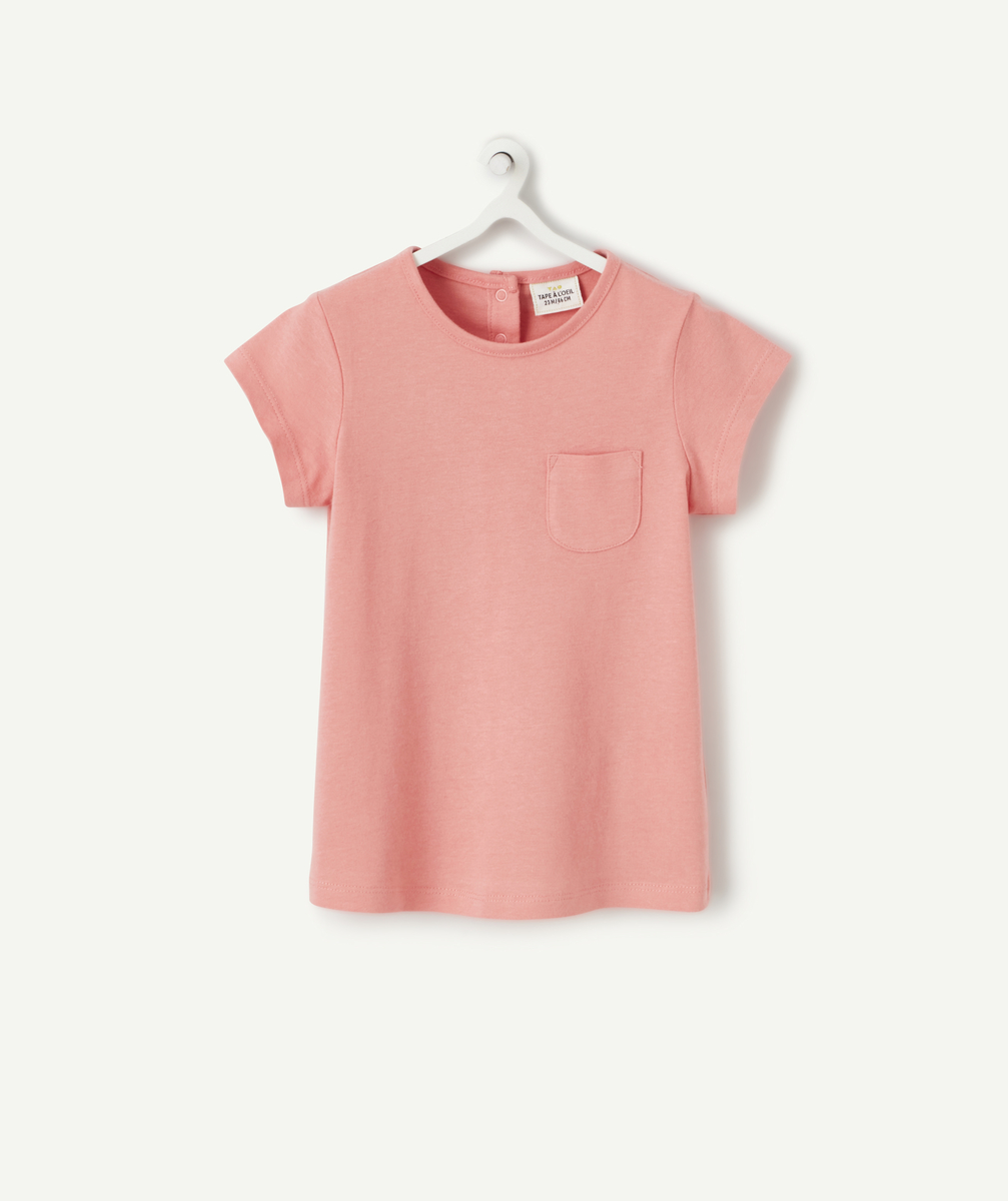 T-shirt bébé fille en coton rose - 18 M