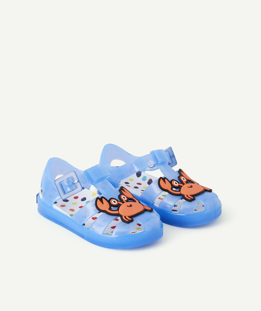 Sandales en caoutchouc bleues avec patch crabe - 20