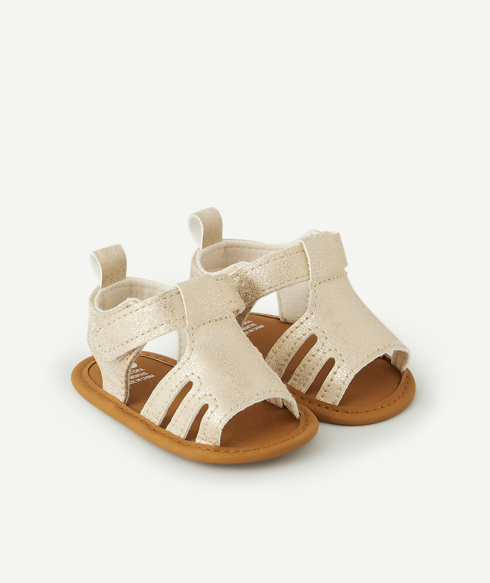 Chaussons style sandales ouvertes bébé fille dorés - 12-18 M