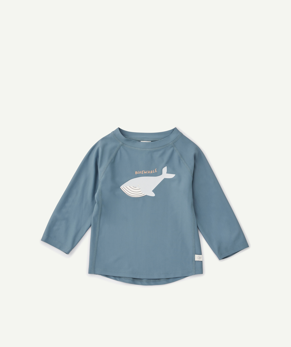 T-shirt anti-uv bébé bleu marine imprimé baleine - 3-6 M