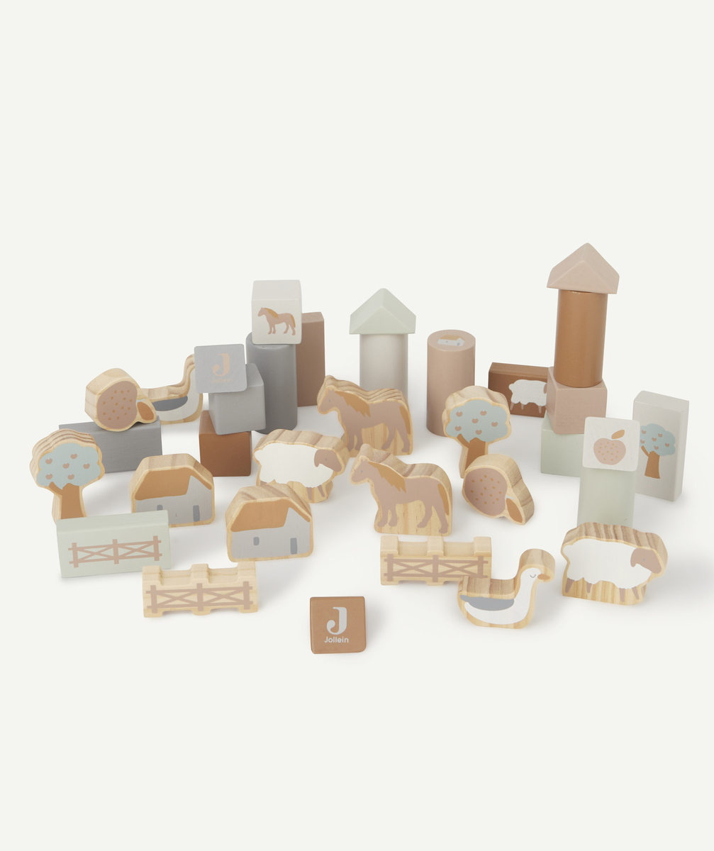 Set de cubes en bois 18x12cm farm - TU