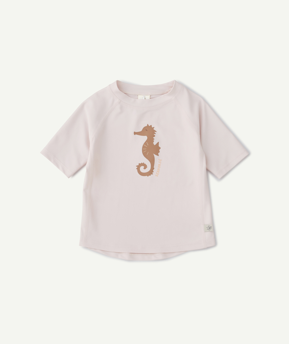 T-shirt anti-uv bébé rose imprimé hippocampe - 13-18M